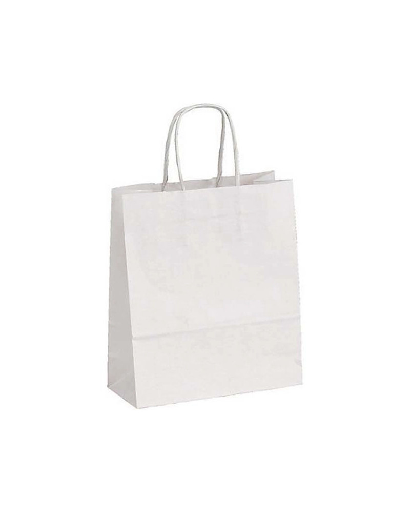 Sac cabas papier kraft blanc x 50