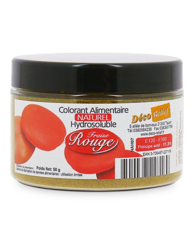 Colorant naturel rouge fraise rouge Déco Relief (50gr)